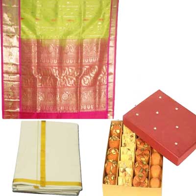"Yellow colour Venkatagiri Seiko saree SLSM-17 - Click here to View more details about this Product